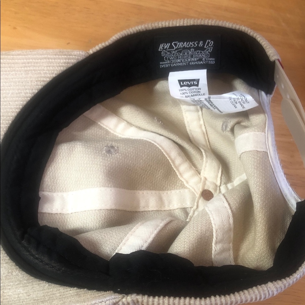 Levi's Tan Corduroy Hat with Pink Logo - Picture 5 of 7